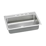 Elkao|#Elkay LRAD3122450 18 Gauge Stainless Steel 31 Inch x 22 Inch x 4.5 Inch single Bowl Top Mount