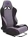 APC (124101) Racing Seats - Race Seat, w/ Slider, Black /Gray Cloth, Each
