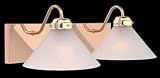 Bathroom Lights Bright Brass, Solid Brass Double Vanity Light