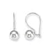 Jewelry : 14k White 7 mm French Wire Ball Earrings