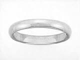 14 KT White Gold Wedding Band-Plain-3mm