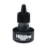 Drawing Ink, India, Waterproof, Black, 1 Ounce Bottle SAN44201