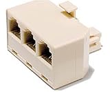 Philips USA Modular Triplex 1-Line Jack - Ivory
