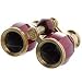 Adorama 4 x 30 Hamlet Opera Glass Binocular, Burgundy with Gold Trim