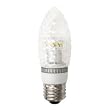 TCP LDT3WH30KCC - Dimmable 3 Watt Torpedo Shape LED Light Bulb, Crystal Cut, Medium Base