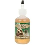 NaturVet Ear Wash with Tea Tree Oil For Dogs and Cats 4-oz aloe and baby powder scent