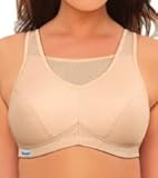 Glamorise Medium Control Soft Cup Sports Bra, 34D, Cafe