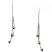 Dangling Sterling Silver Threader Earrings Six Beads