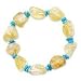 Turquoise & Citrine Nugget Stretch Bracelet- 7.5+ IN