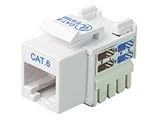 Belkin Integration Series - Keystone jack - RJ-45 - white - 1 port (pack of 25 )
