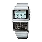 Casio #DBC610A-1A Men's Vintage Stainless Steel Band 50 Telememo Calculator Watch