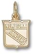 New York Rangers Shield Logo 3/8" Charm/Pendant -14K/10K, Stainless Steel or Gold Plated