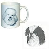 Japanese Chin Coffee Mug, Porcelain by Rosalinde (11 oz.)