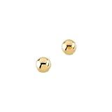 14K Yellow Gold 3 MM Children's Ball Earrings