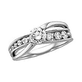 14kt. White Gold, 1 ct.tw. Diamond Journey Ring
