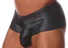 Mens Fitted Bun Hugging Boxer Brief Underwear shorts with Pouch