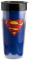 Superman 16 oz. Plastic Travel Mug