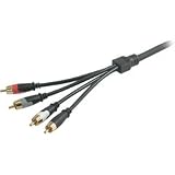 Cables To Go RapidRun Dual Stereo V.2 Break-Away Flying Lead - Audio cable - RCA (M) - MUVI connector (M) - 3 ft - black