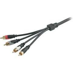Cables To Go 42063 RapidRun Dual Stereo Flying Lead (1.5 Feet, Black)