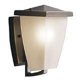 Etched Sunset Glass 8 1/2 High Bronze Outdoor Wall Light