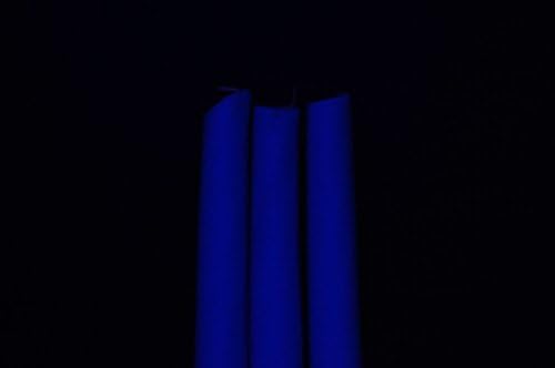 Set of 3 Violet Blacklight Reactive Drip Candles