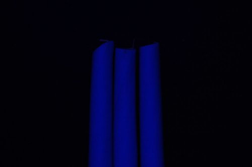 Set of 3 Violet Blacklight Reactive Drip Candles