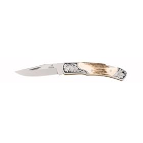 Gerber 22-41052 Stag Lock-Back Double Bolster Fine Edge Pocket Knife