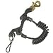 36" Quick Release Coil Lanyard with Brass Clip and SS Split Ring