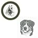 Greater Swiss Mountain Dog 10' Green Plate, Porcelain by Rosalinde (10' diameter)