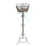 GARDEN　COLLECTION　【86107　×3】　フラワースタンド　3個セット　φ340×910mm　2.5kg　木、鉄製