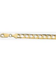 7.5mm 14k Square Cuban Link Bracelet 8"