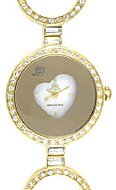 JLO Women's Gold Tone Diamond Accented Bracelet Watch #2396MPGP