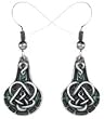 Celtic Pendulum Earrings - Pewter- 1'' Length