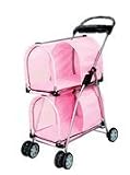 Pink Double Deck Pet Stroller