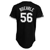 MLB Men's Chicago White Sox Mark Buehrle Black Alternate Short Sleeve 6 Button Synthetic Replica Baseball Jersey Spring 2012  (Black, Small)