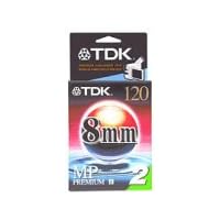 TDK P6-120MP 8mm MP Premium Camcorder Video Tape - 2 Pack