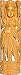 ShalinCraft Hindu Goddess Lakshmi Figurines Sculptures In Wood Carving 15" x 4.5" (woodlaxmi012)