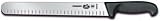 R H. Forschner by Victorinox 12-Inch Granton Edge Slicing Knife, Black Fibrox handle