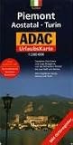  : ADAC UrlaubsKarte Piemont / Aostatal / Turin 1 : 200 000