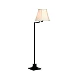 Swing Arm Floor Lamp with Fabric Shade Antiqued Bronze 21TCZKPK55L. SL160 Swing Arm Floor Lamp with Fabric Shade Antiqued Bronze