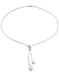 14K White Gold 3 16" Diamond Necklace