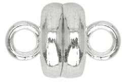 Beadalon Magnetic Loop Clasps 6mm 3/Pkg Silver 