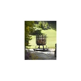 ROUND FIRE BASKET WOOD BURNER PATIO HEATER