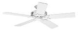 Hunter 25517 Summer Breeze-White Bleached Oak-Blades-Ceiling Fan, White