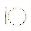 Large (L) 14k Gold Classic High Polished 1 3/8"(35mm) Hoop Earrings, HypoAllergenic