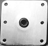 SPRINGFIELD MARINE KING PIN STANDARD BOAT SEAT DECK BASE -- STAINLESS STEEL WITH ALL PLASTIC BUSHING Size: 7'' x 7''