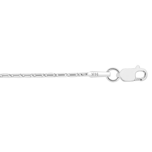14k White Gold Lumina Chain Necklace - 18 Inch - JewelryWeb
