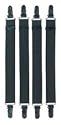 Black Military Straight Shirt Stays 4 Pack