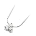 Stunning! 14k White-gold 04.00MM=3/4 CT TW Moissanite 3-Stone Pendant Necklace
