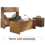 10600 Series Double Pedestal Desk, 3/4 Pedestals, Medium Oak, 60 x 30 (HON10671MM)